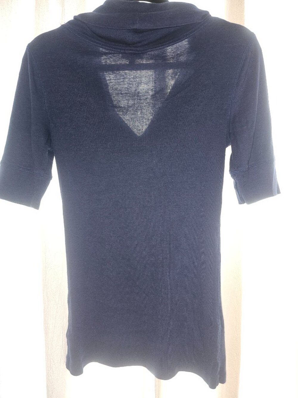 Express Sexy Basics Purple Cowl Neck Tee Top Size Medium - Picture 4 of 6
